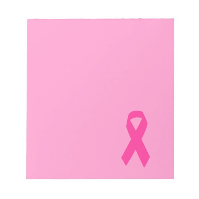 Bloc De Notas Cinta de concienciación rosa (Frente)