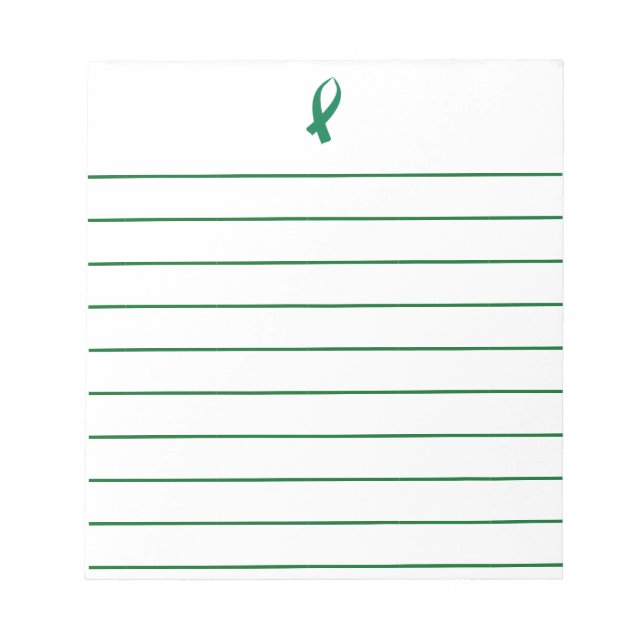 Bloc De Notas Cinta de Concientización (Verde) (Frente)
