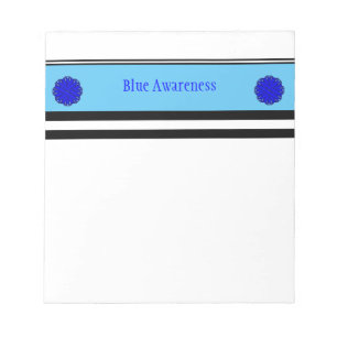 Bloc De Notas Cinta de flores azules de Kenneth Yoncich
