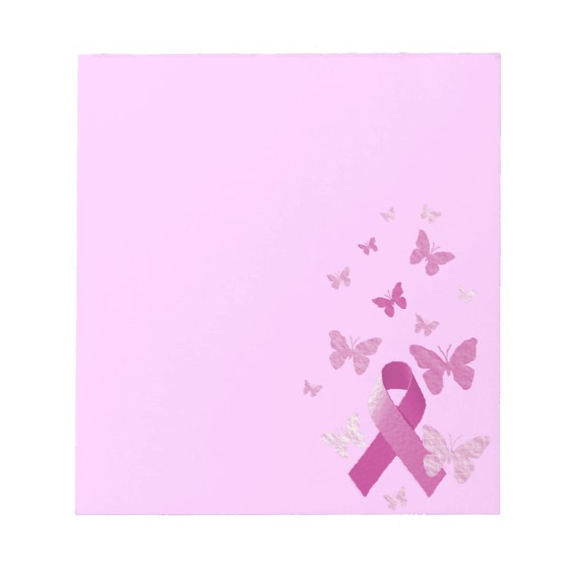 Bloc De Notas Cinta de sensibilización rosa (Frente)