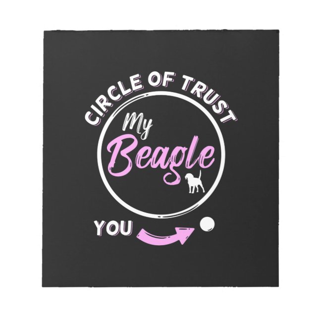 Bloc De Notas Círculo De Confianza Es Mi Perro Beagle (Frente)
