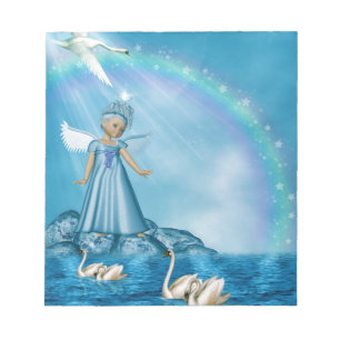 Bloc De Notas Cisnes Blancos Y Ángel