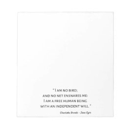 Bloc De Notas Cita 2 de Jane Eyre - Estilo clásico