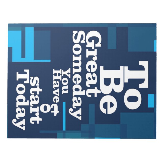 Bloc De Notas Cita de Éxito Para Ser Grande Algún Día (Frente)