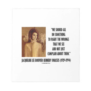Bloc De Notas Cita de Jackie Kennedy Haz Algo Bien Los Errores