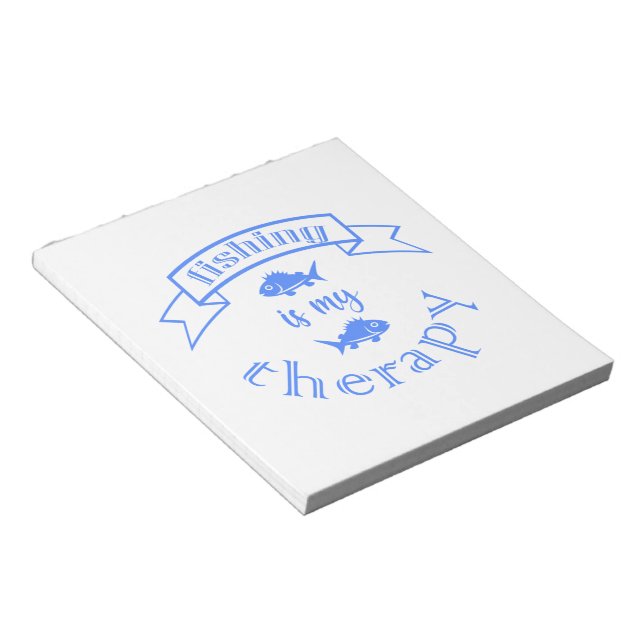 Bloc De Notas Cita de la bandera Pesca es mi terapia (Lado Derecho)