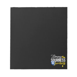 Bloc De Notas Cita motivacional de limón de amargo a dulce