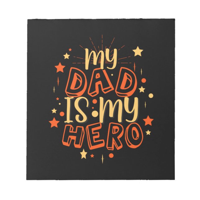 Bloc De Notas Citas de abuelo | Mi Papá Es Mi Héroe (Frente)