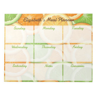 Bloc De Notas Citrus Weekly Meal Planner