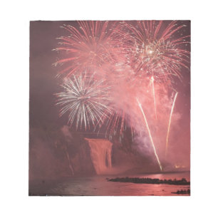 Bloc De Notas Ciudad de Quebec, Quebec, Canadá. Fuegos artificia