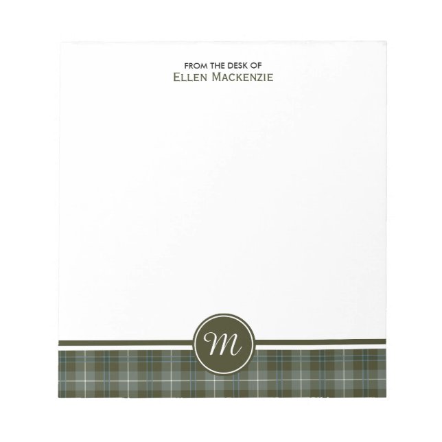 Bloc De Notas Clan Douglas Weathered Tartan Monogram (Frente)
