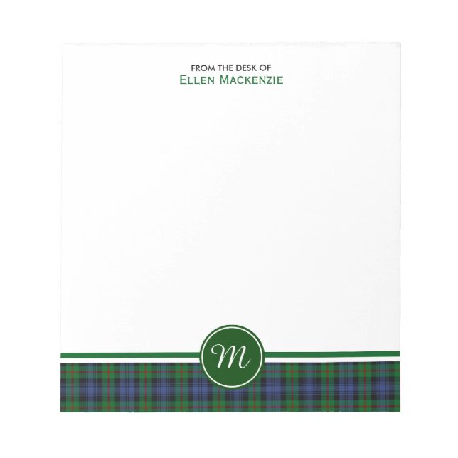 Bloc De Notas Clan Murray Tartan Monogram Note Pad (Frente)