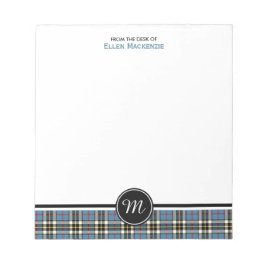 Bloc De Notas Clan Thompson Blue Dress Tartán Monograma