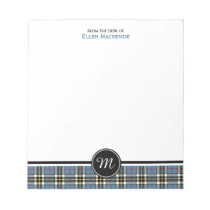 Bloc De Notas Clan Thompson Blue Dress Tartán Monograma