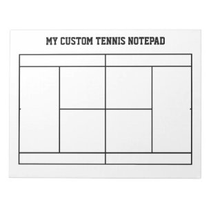 Bloc De Notas Clases de tenis de personalizado aparte de la disp