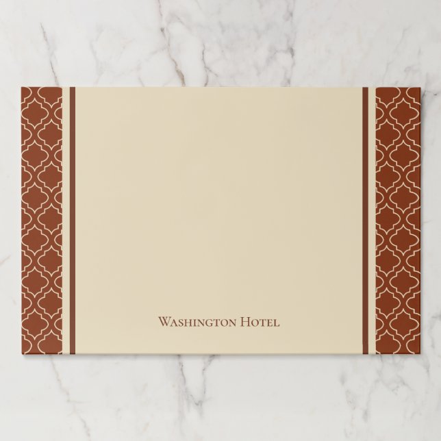 Bloc de notas clásico de escritorio marrón (Anverso)