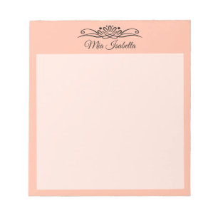 Bloc de notas clásico de tono suave de color de te