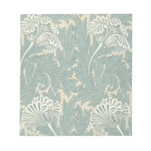 Bloc De Notas Clásico Tulipán Azul Floral de William Morris