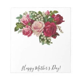 Bloc De Notas Clásicos Rosas victorianos Lily of Valley Romance