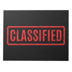 Bloc de notas clasificado con marca negra