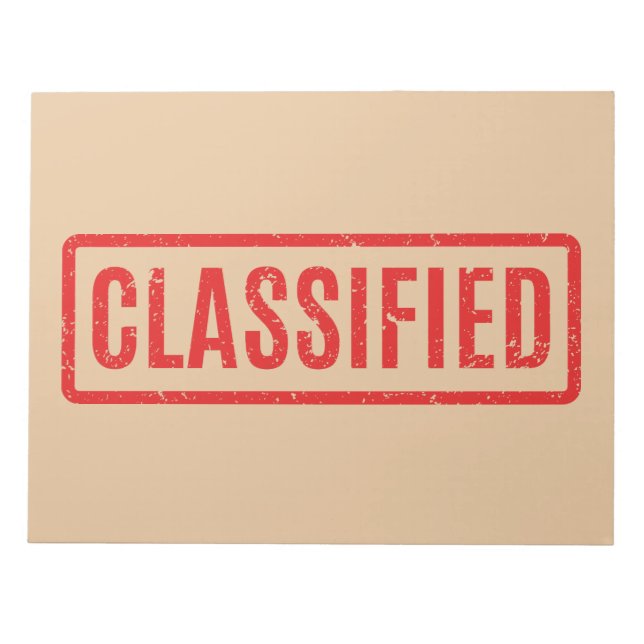 Bloc de notas clasificado estampado (Frente)
