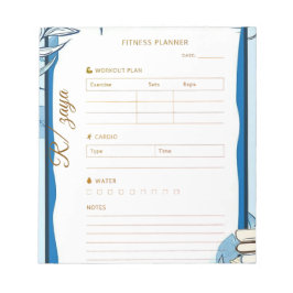 Bloc De Notas Classic gold pastel cute blue fittness Planner 