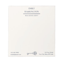 Bloc De Notas Classic Key Gray Real Estate Agent
