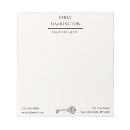 Bloc De Notas Classic Key Neutral Real Estate Agent
