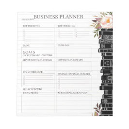 Bloc De Notas Classic White and Black business planner  Notepad