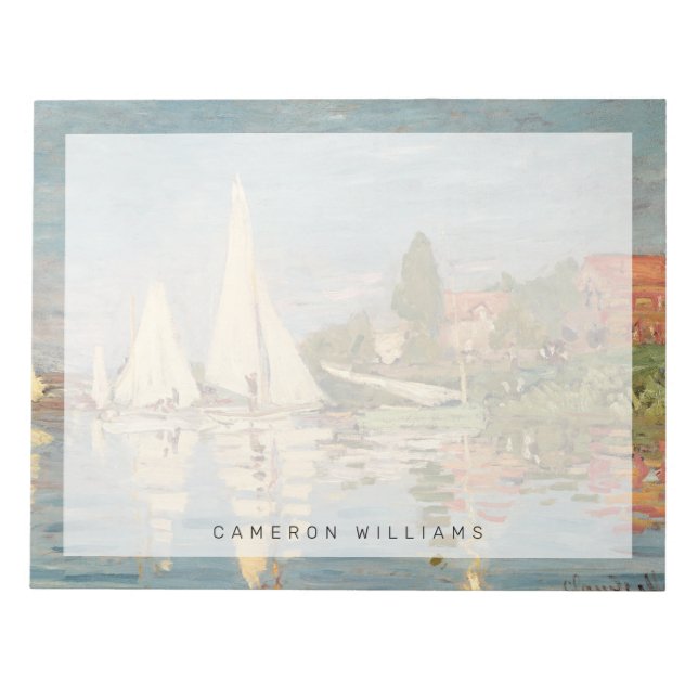 Bloc De Notas Claude Monet | Regatta at Argenteuil, c.1872 (Frente)