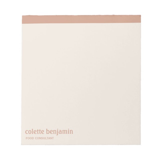 Bloc De Notas Clean Minimalist Antique Orange & Pale Peach (Frente)