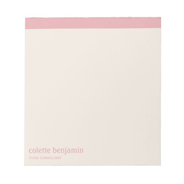 Bloc De Notas Clean Minimalist Pastel Pink & Pale Peach (Frente)