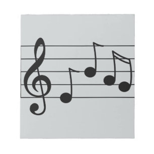 Bloc De Notas Clef agudo y personal de la notación musical