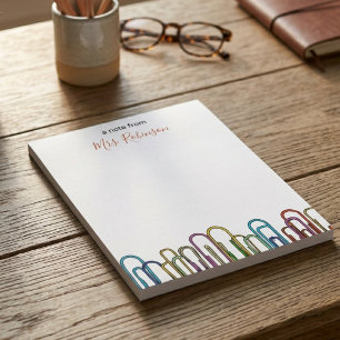 Bloc De Notas Clip de Papel Agradecimiento Personalizable para M