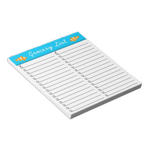 Bloc De Notas Clownfish Grocery List