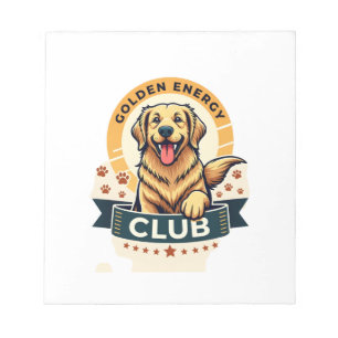 Bloc De Notas Club de Energía Dorada Retriever Dorado Perro Anti