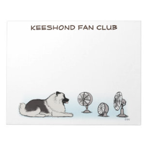 Bloc De Notas Club de Fans de Keeshond - Perro Feliz con Texto P