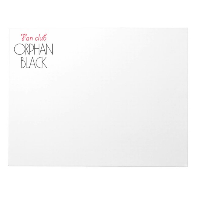 Bloc De Notas club de fans de Orphan black (Frente)