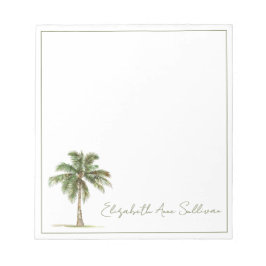 Bloc De Notas Coastal Palm Tree Personalized