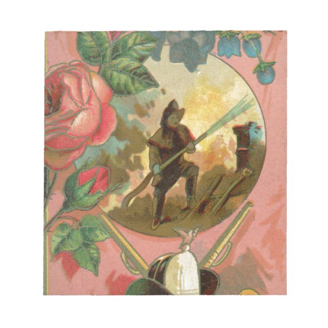 Bloc De Notas Cobertura de bomberos de bomberos de la época de 1 (Frente)