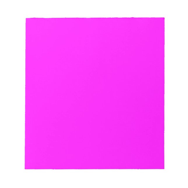 Bloc De Notas Código hexagonal rosa neón FF00FF (Frente)