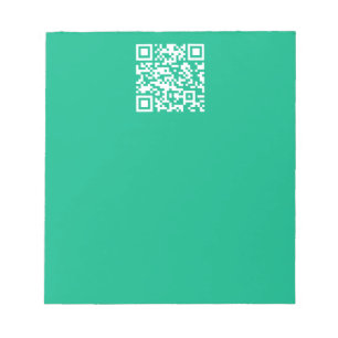 Bloc De Notas Código QR editable Genera el tuyo Verde turquesa