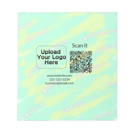 Bloc De Notas Código QR minimalista simple agregar logo escanear