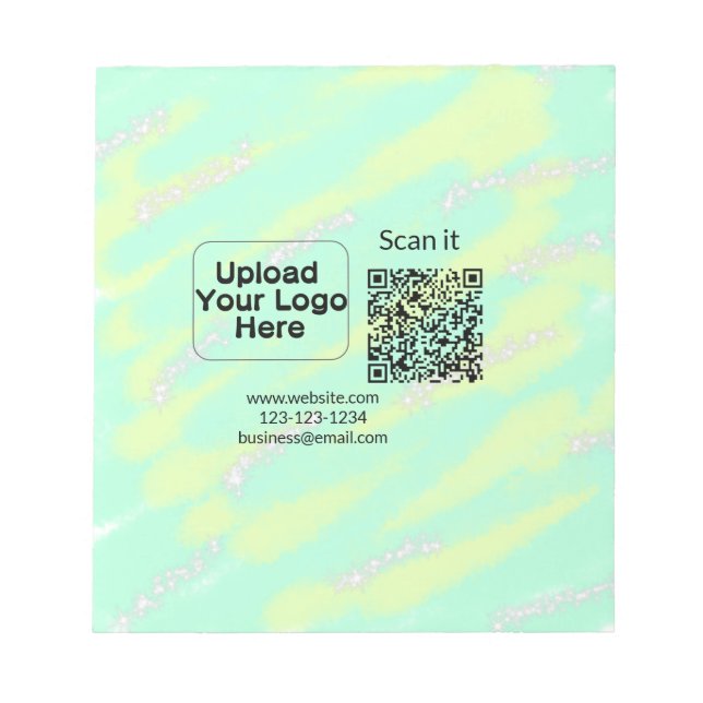 Bloc De Notas Código qr mínimo simple agregar logo escanear códi (Frente)