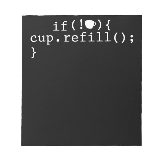 Bloc De Notas Coffee Refill Smart Coding Software Engineer (Frente)