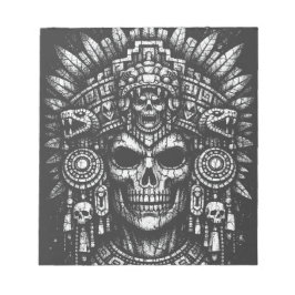 Bloc De Notas Cofia de cráneo azteca de BurnsInHell