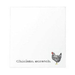 Bloc De Notas Cojín del papel de rasguño del pollo