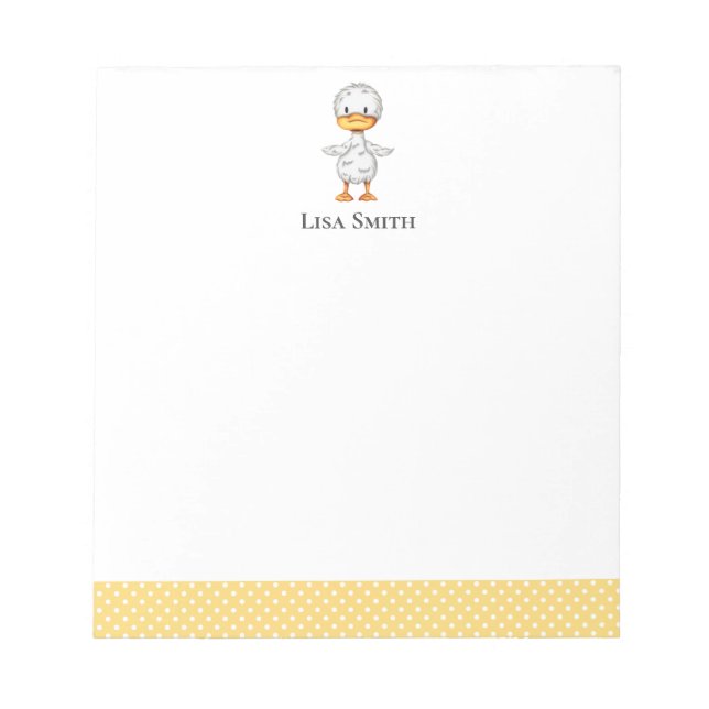 Bloc De Notas Colchón amarillo y blanco personalizado (Frente)