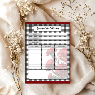 Bloc De Notas Colección de datos de enfermedades florales en bla