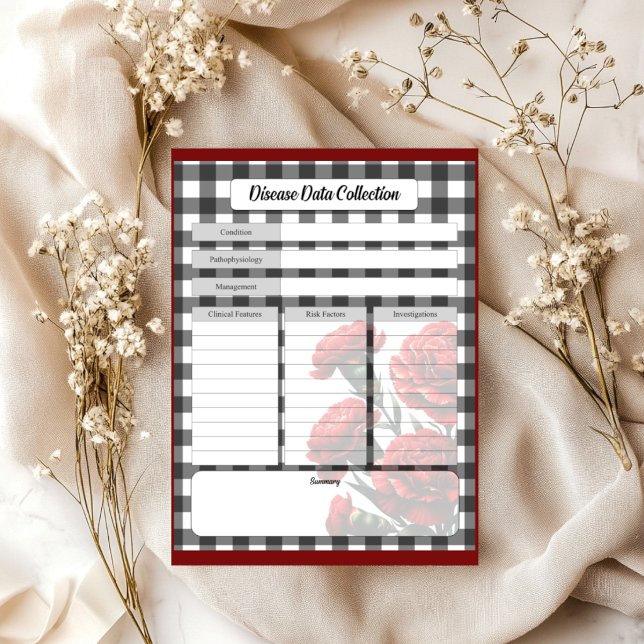 Bloc De Notas Colección de datos de enfermedades florales en bla (Subido por el creador)